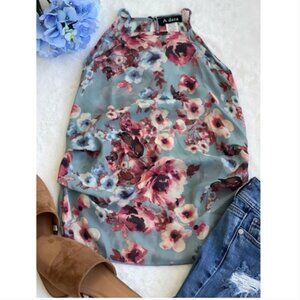 Floral Spaghetti Strap Tank Top Size S